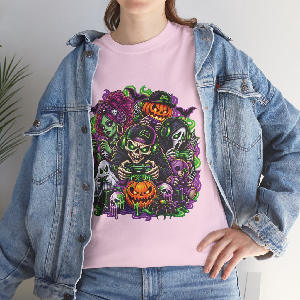 Spooky Halloween Monsters T-Shirt | Pumpkin, Ghost, Witch, Skeleton
