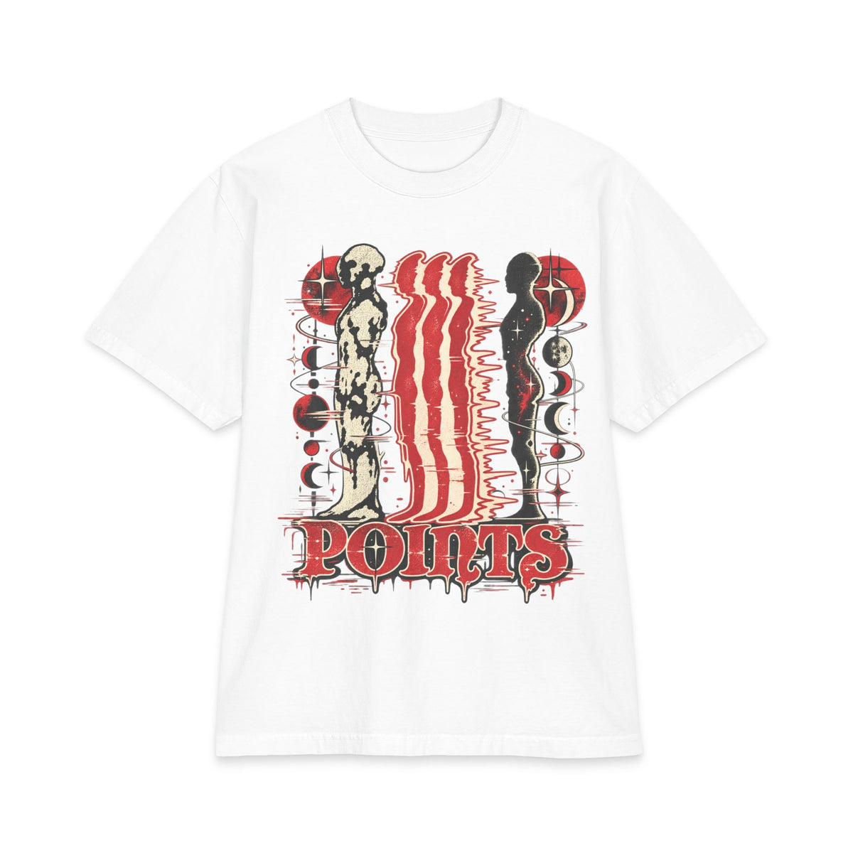 Three Points Tour Graphic Short Sleeve | Band Tee, Red Black Vintage
