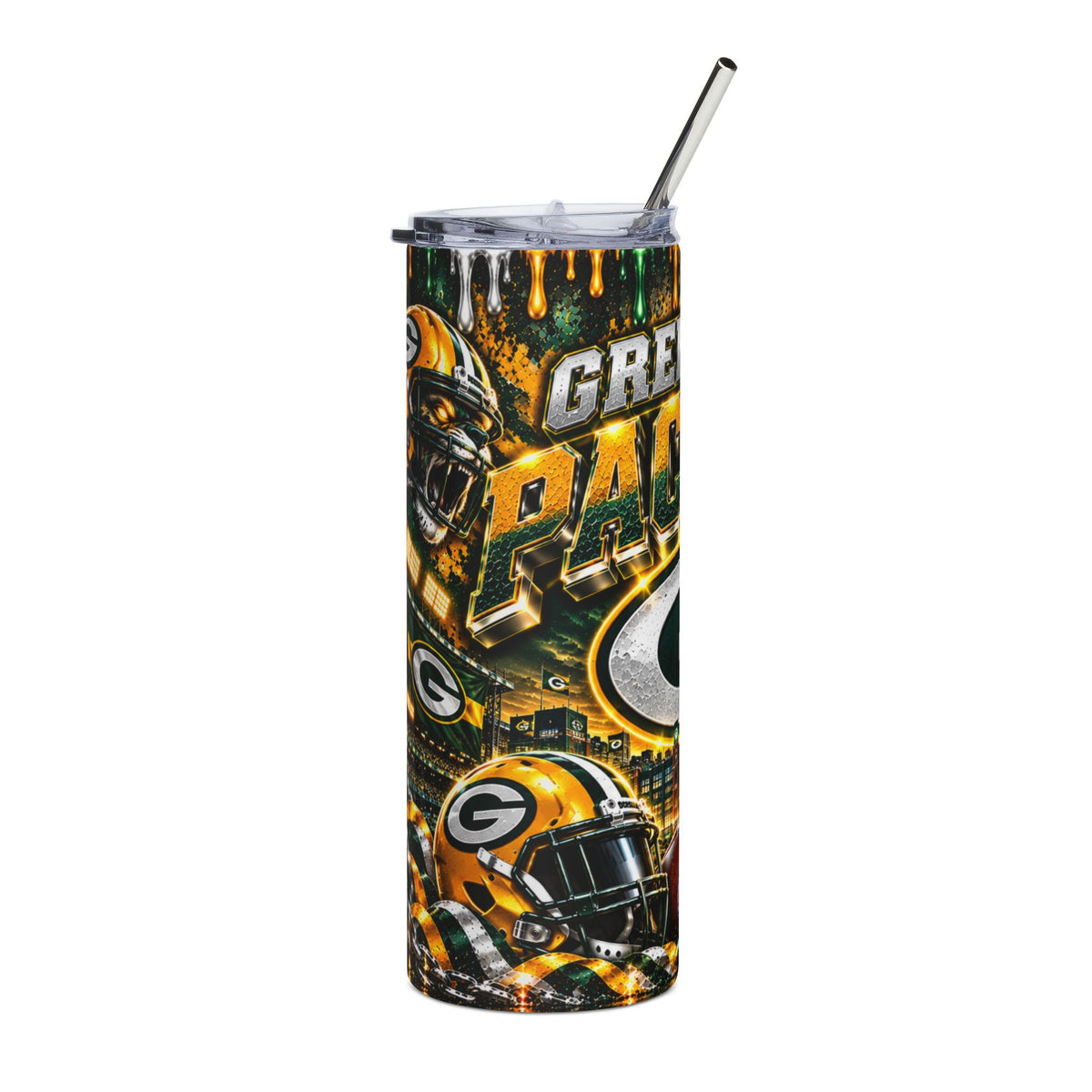 Green Bay Packers Logo Tumbler | 20oz Stainless Steel Travel Cup
