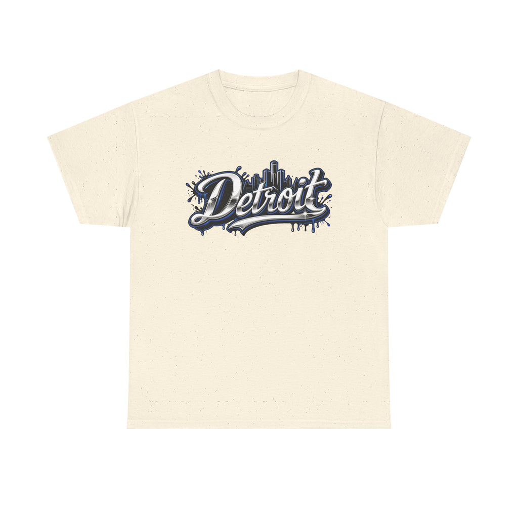 Detroit Script Tee | 313 Drip Skyline T-Shirt