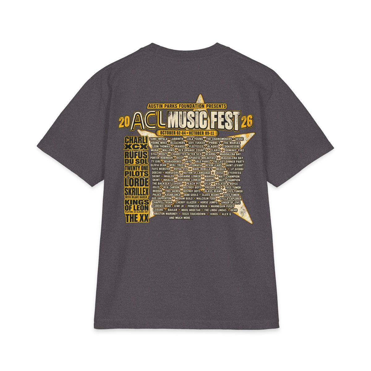 ACL Fest 2026 Austin Texas T-Shirt | Music Festival Lineup Tee
