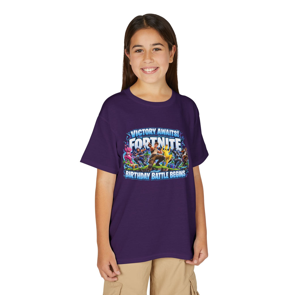 Fortnite Victory Awaits Birthday Battle Begins Youth T-Shirt