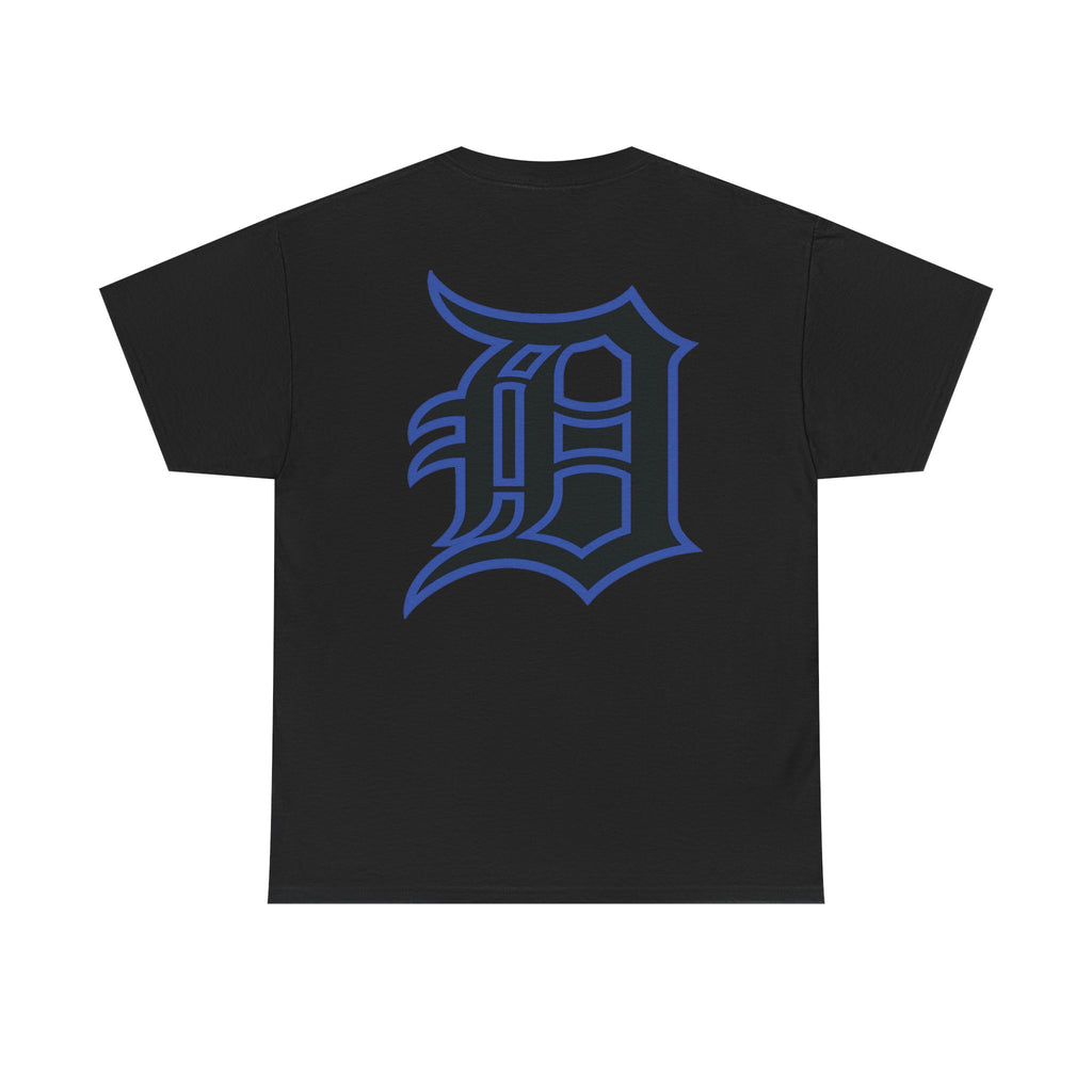 Detroit Basketball Lion Graphic Tee | Motor City D Old English Logo