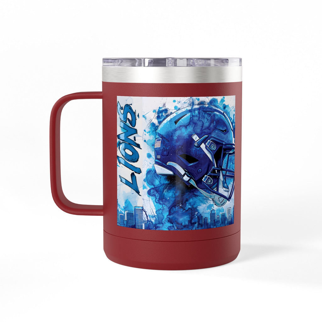 Blue Football Helmet Lions mug | 15oz Tumbler