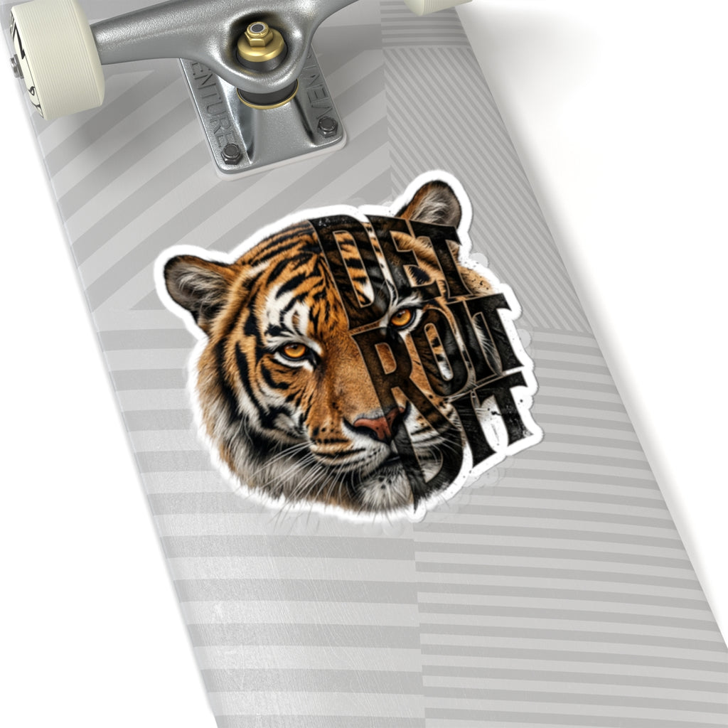 Tiger Face with 'Do It or Quit' Text Sticker | Kiss-Cut Vinyl Decal