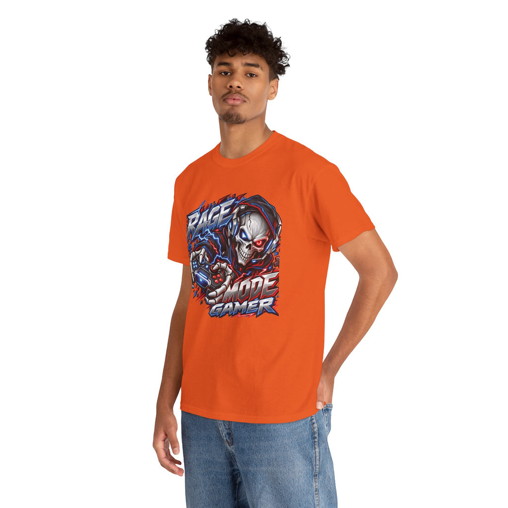Rage Mode Gamer Skull Graphic T-Shirt