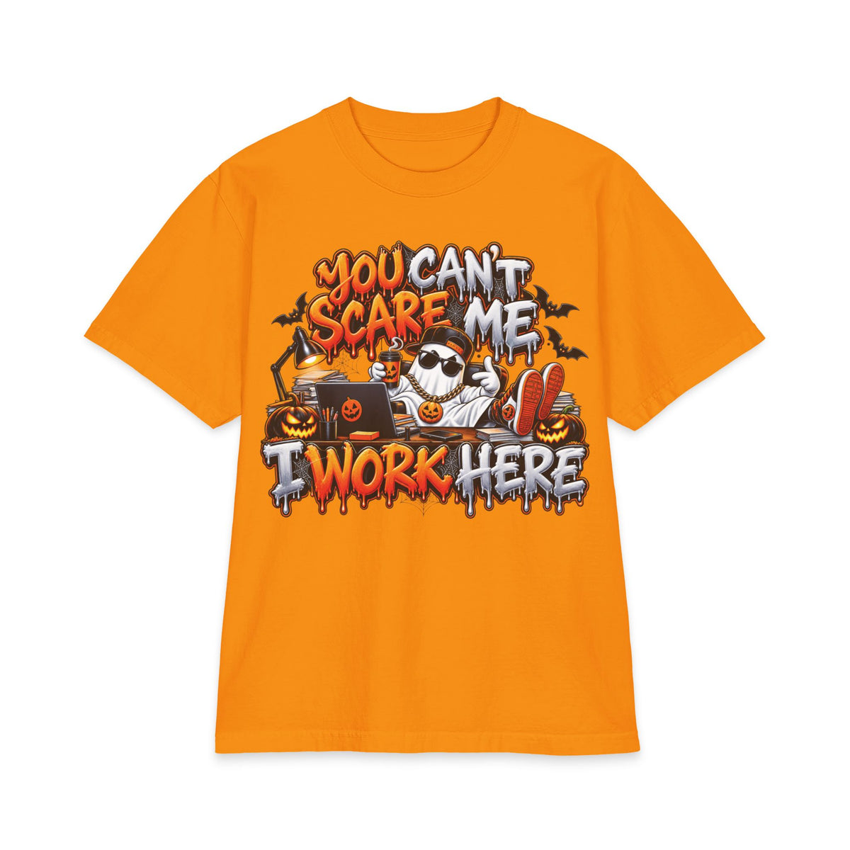 You Can't Scare Me I Work Here T-Shirt | Halloween Office Funny Shirt