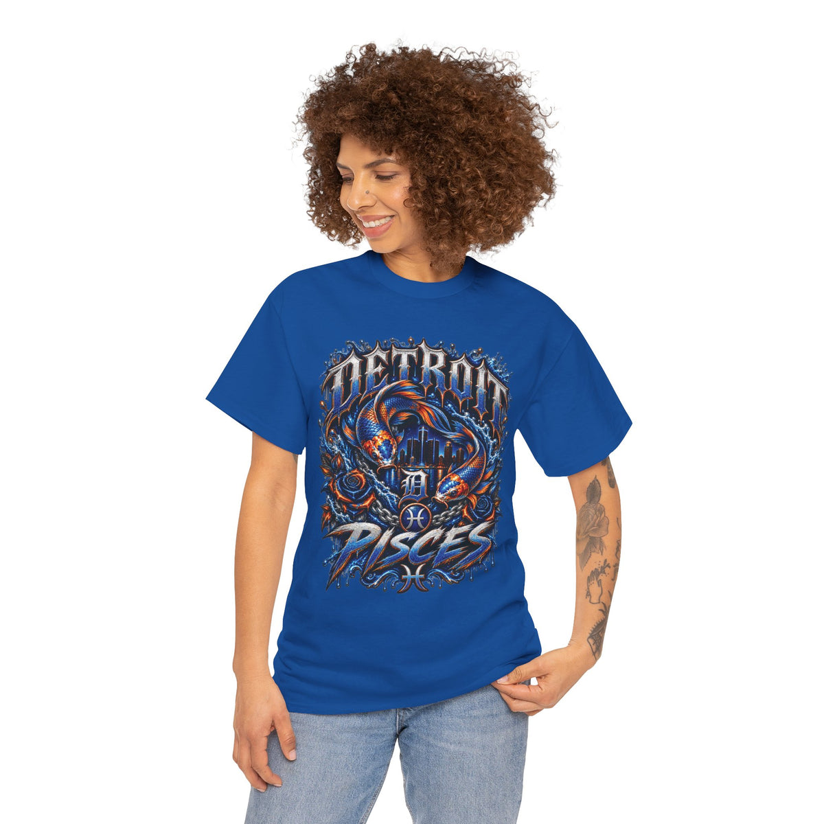 Detroit Pisces T-Shirt | Astrological Fish Detroit City Zodiac Design