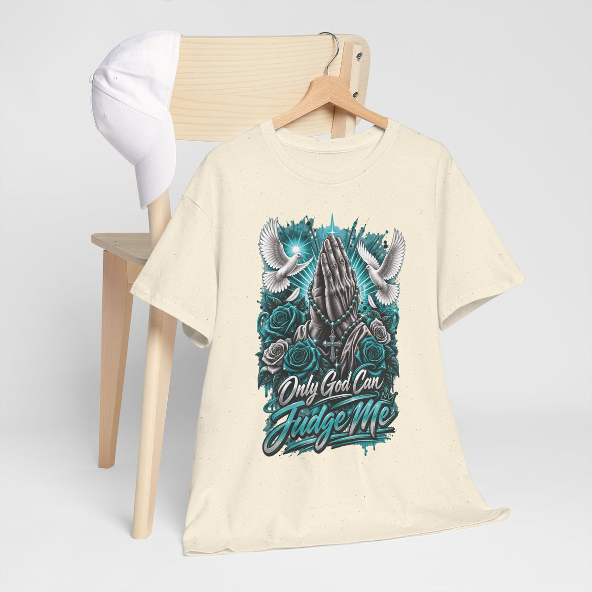 Only God Can Judge Me T-Shirt | Praying Hands, Doves, Roses