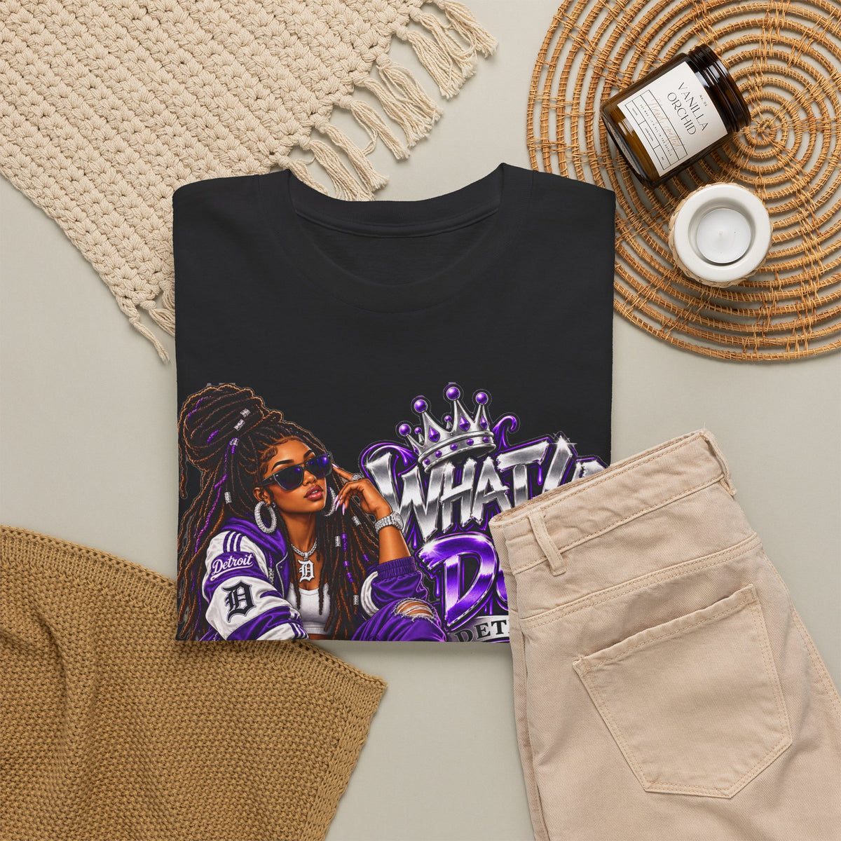 Detroit Queen what up doe Graphic Tee | Urban Streetwear, Purple Drip Art