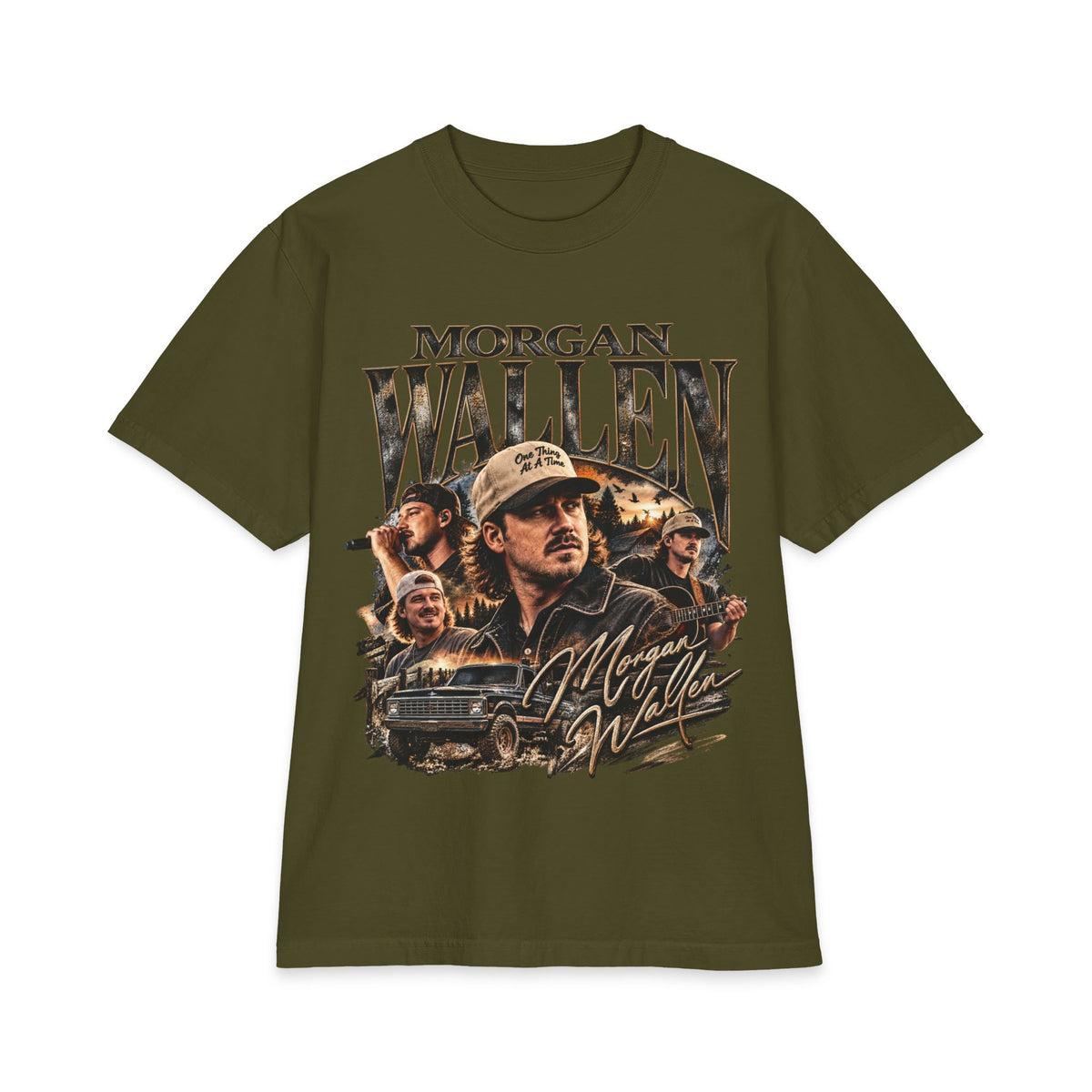 M Wallen Portrait Tee | Country Music Shirt, Lyrics Back Print