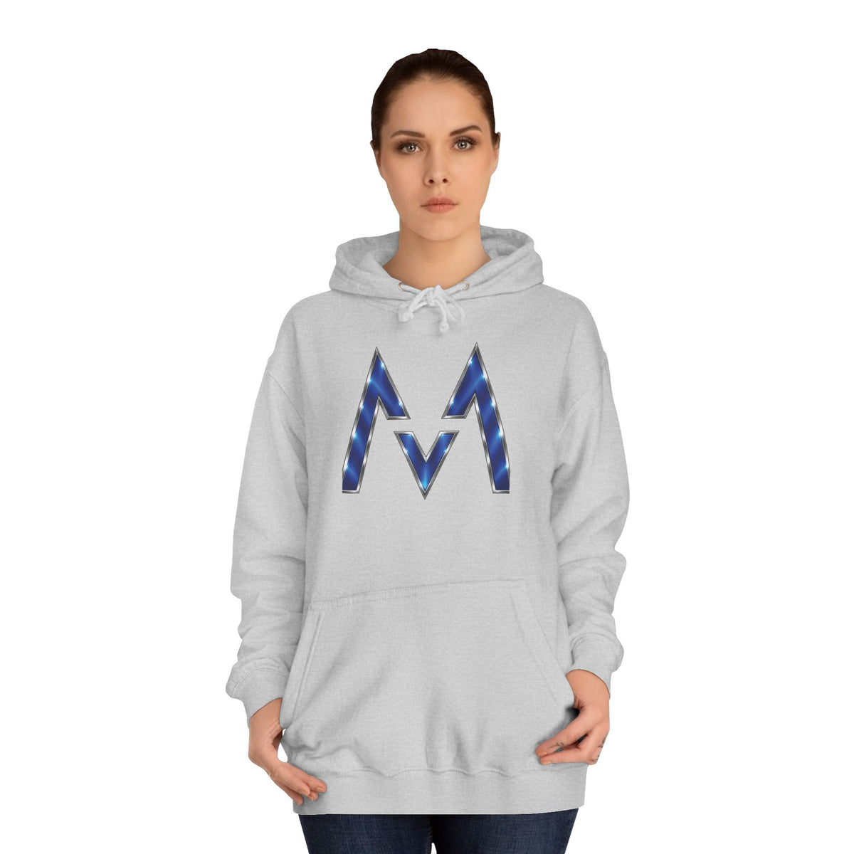 Blue M Chevron Logo Hoodie | Maroon 5 Band Photo Signature Back Hoodie