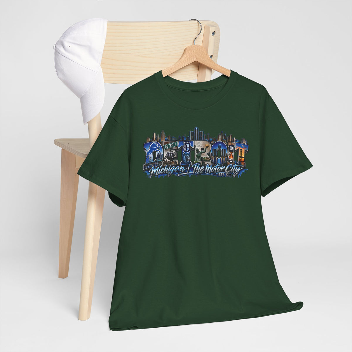 Detroit skyline collage T-Shirt | Detroit Michigan Motor City Tee