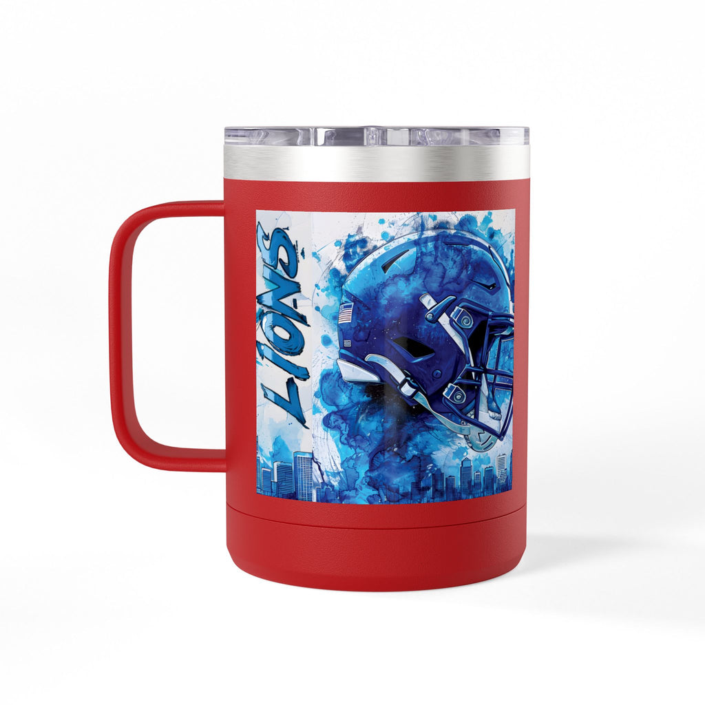 Blue Football Helmet Lions mug | 15oz Tumbler