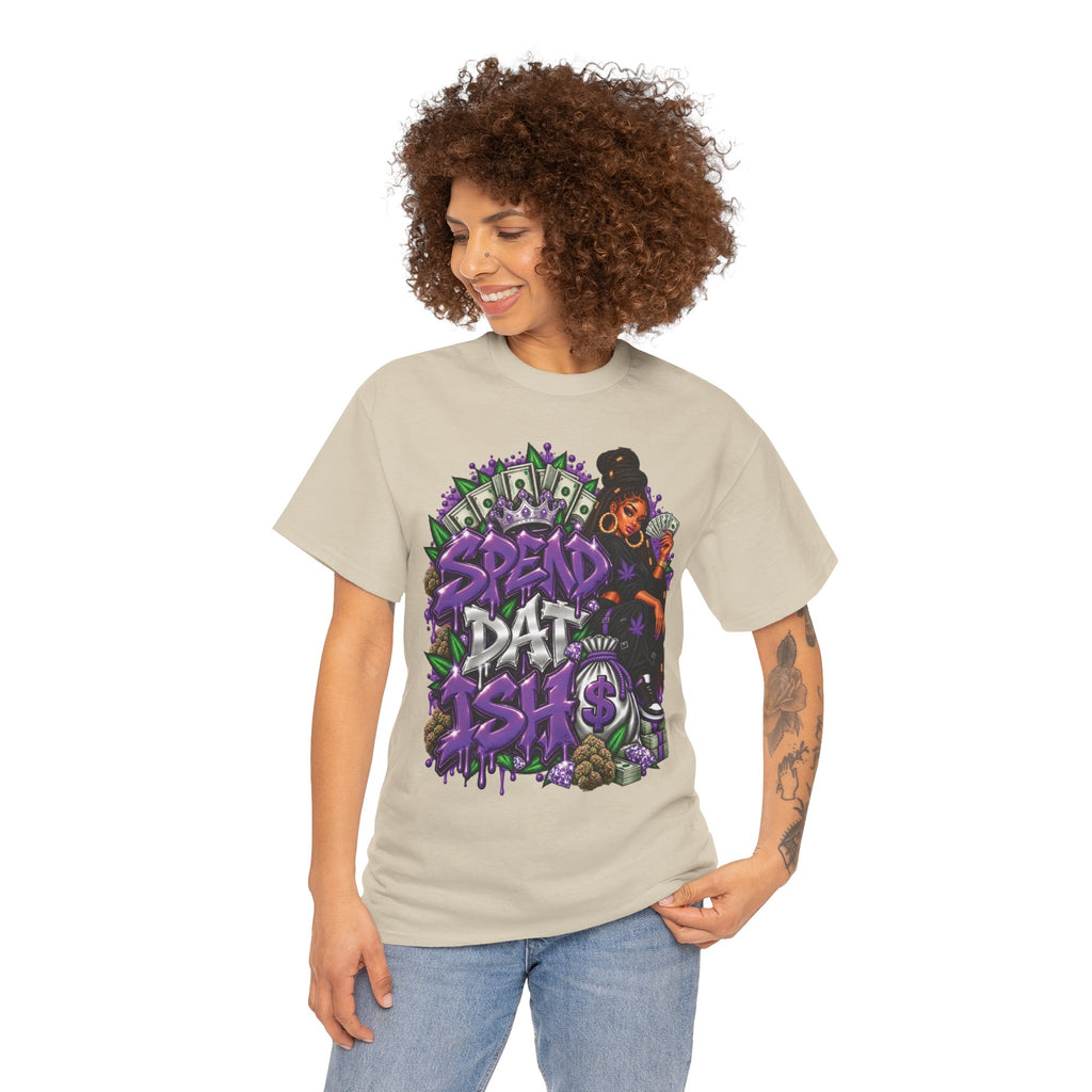 Spend Dat sh*t Tee | Graffiti Money Design, Purple Streetwear