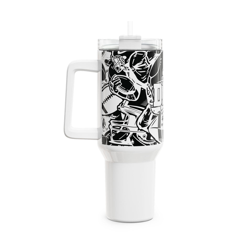 Football Dad Tumbler | 40oz Insulated Travel Mug