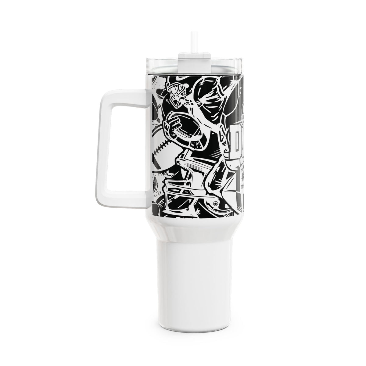 Football Dad Tumbler | 40oz Insulated Travel Mug