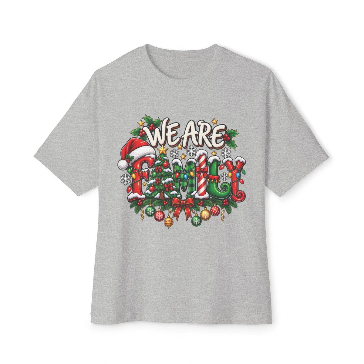 We Are Family Christmas T-Shirt | Holiday Family Shirt, Santa Holly Ornaments