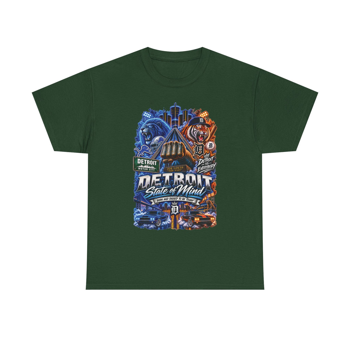 Detroit State of Mind T-Shirt | City Skyline, Motor City Collage