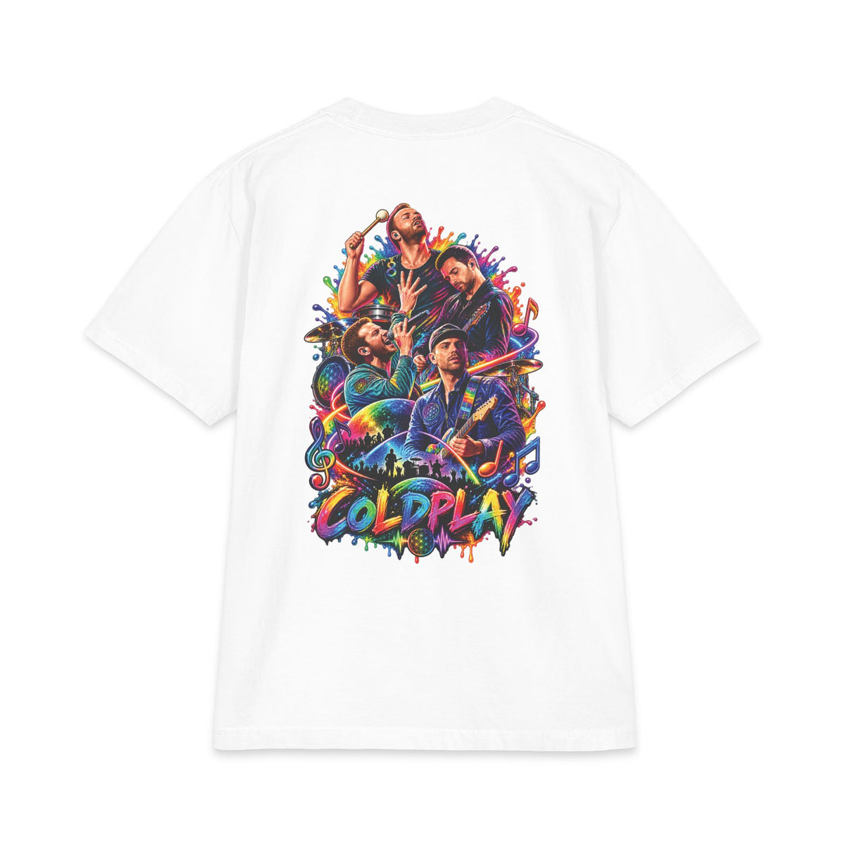 Coldplay Band Logo T-Shirt | Colorful Tour Art
