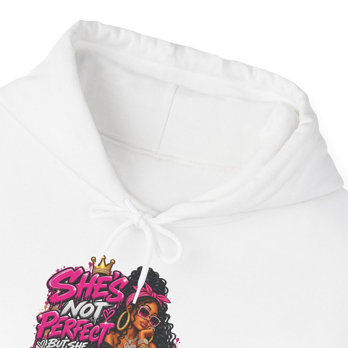 Shes Not Perfect Real AF hoodie | Retro Neon Girl Graphic Hoodie
