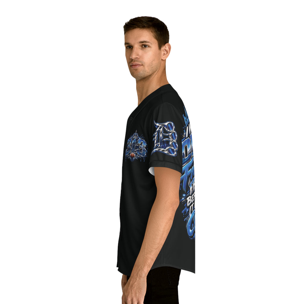 Detroit Football Lion Graphic Baseball Jersey | Detroit Pride