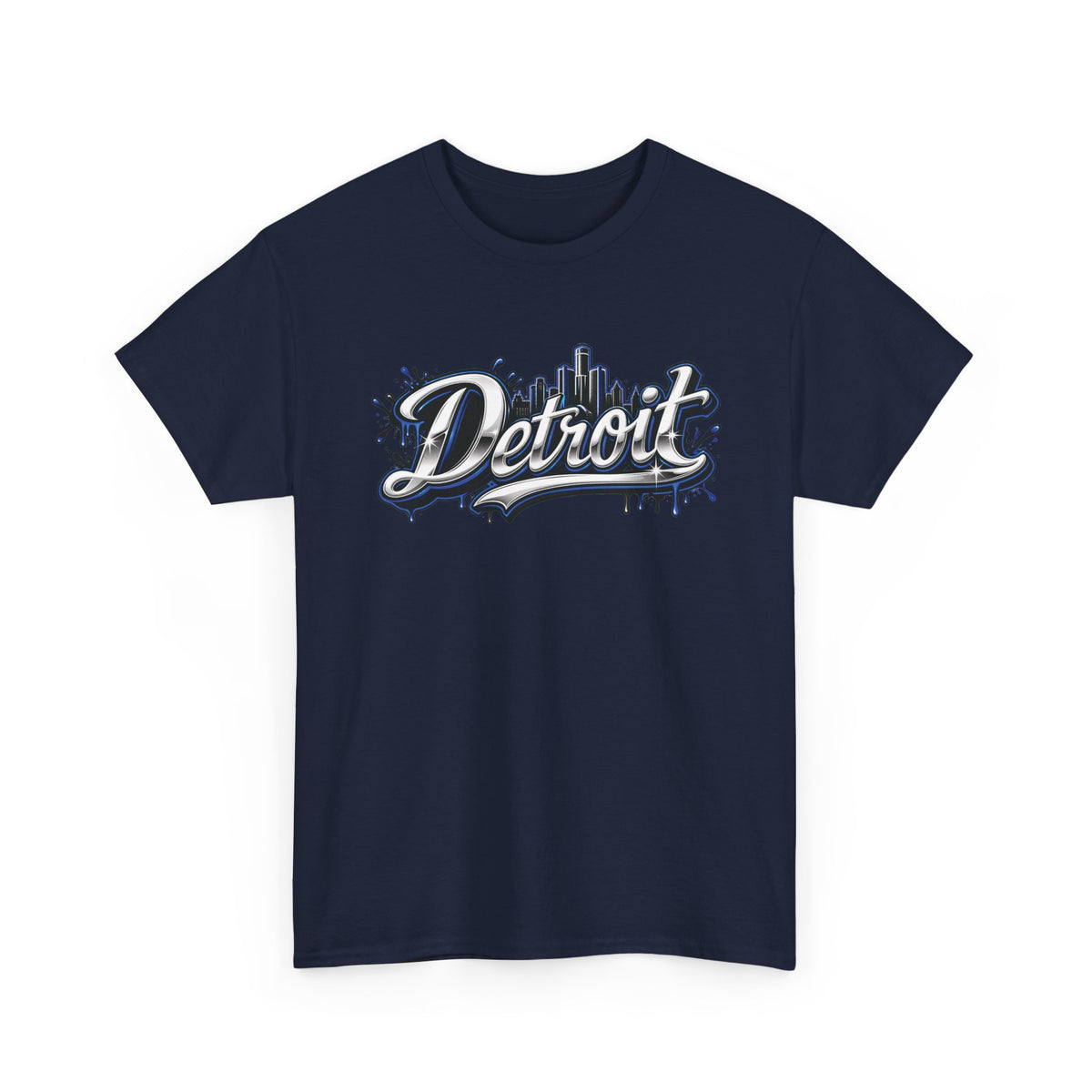 Detroit Script Tee | 313 Drip Skyline T-Shirt