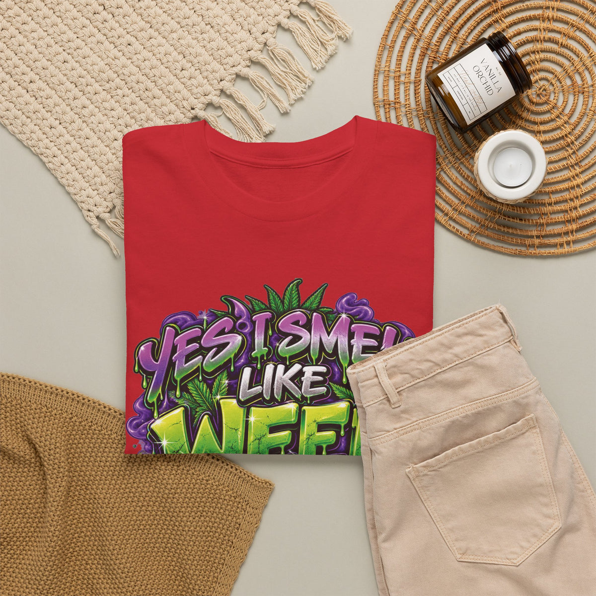 You Smell Like Weed T-Shirt | Cannabis Graphic Tee, Funny Stoner Slogan