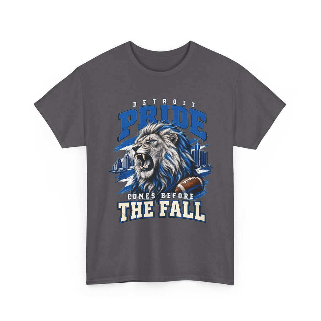 Detroit Pride Comes Before the Fall Lion Graphic T-Shirt
