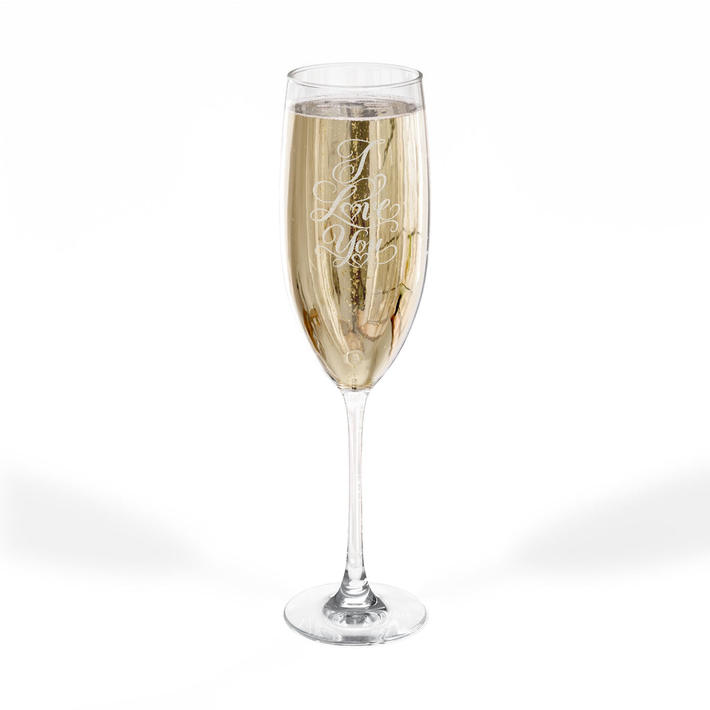 Engraved Champagne Flute, 8oz | Personalized Engraving Option