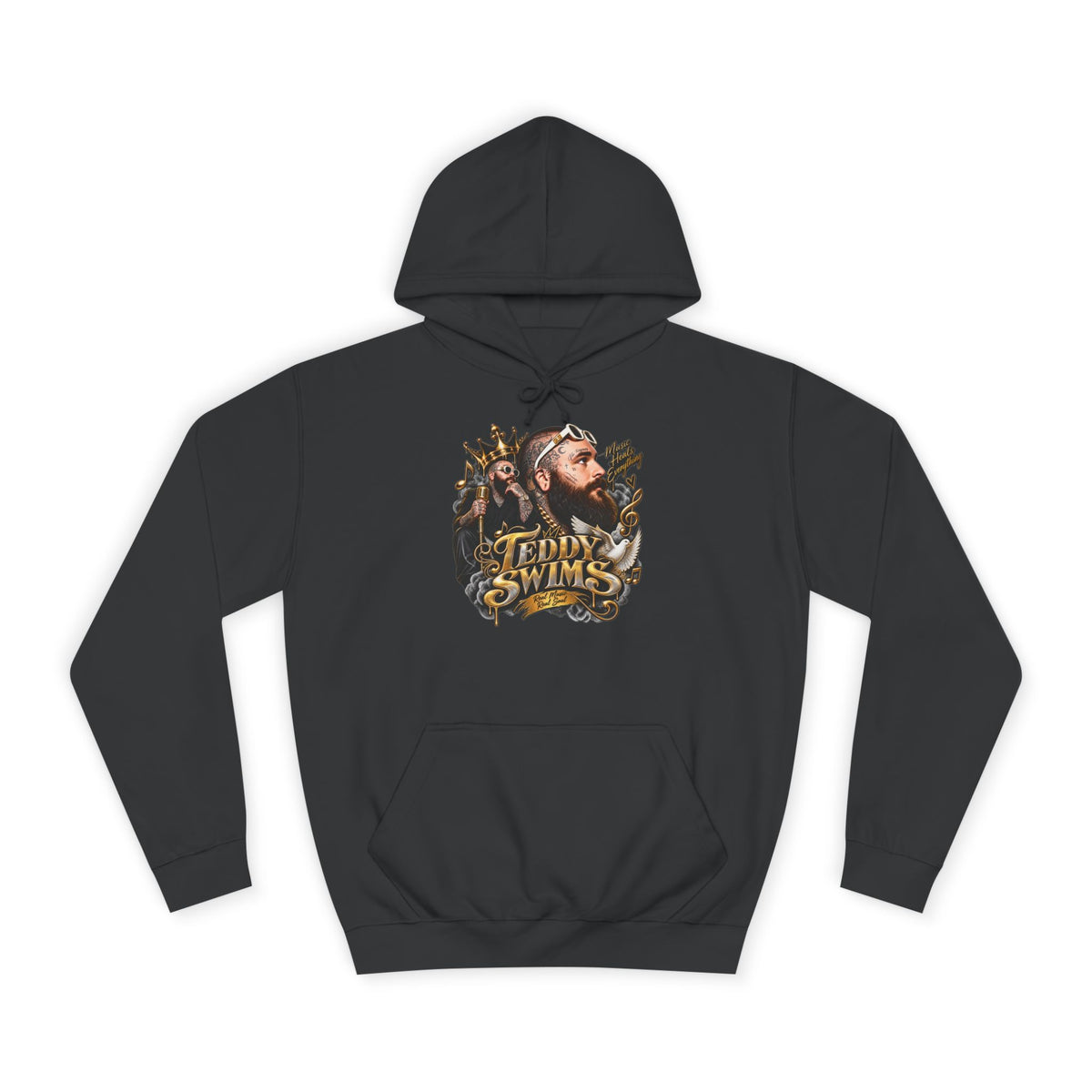 Teddy Swims Portrait Hoodie | Retro Floral Music Artist Logo