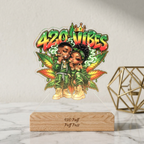 420 Vibes Acrylic Night Light | Custom Shape UV LED Lamp