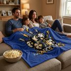 Maroon 5 Band Faces Illustration Velveteen Microfiber Blanket | Music Fan Throw