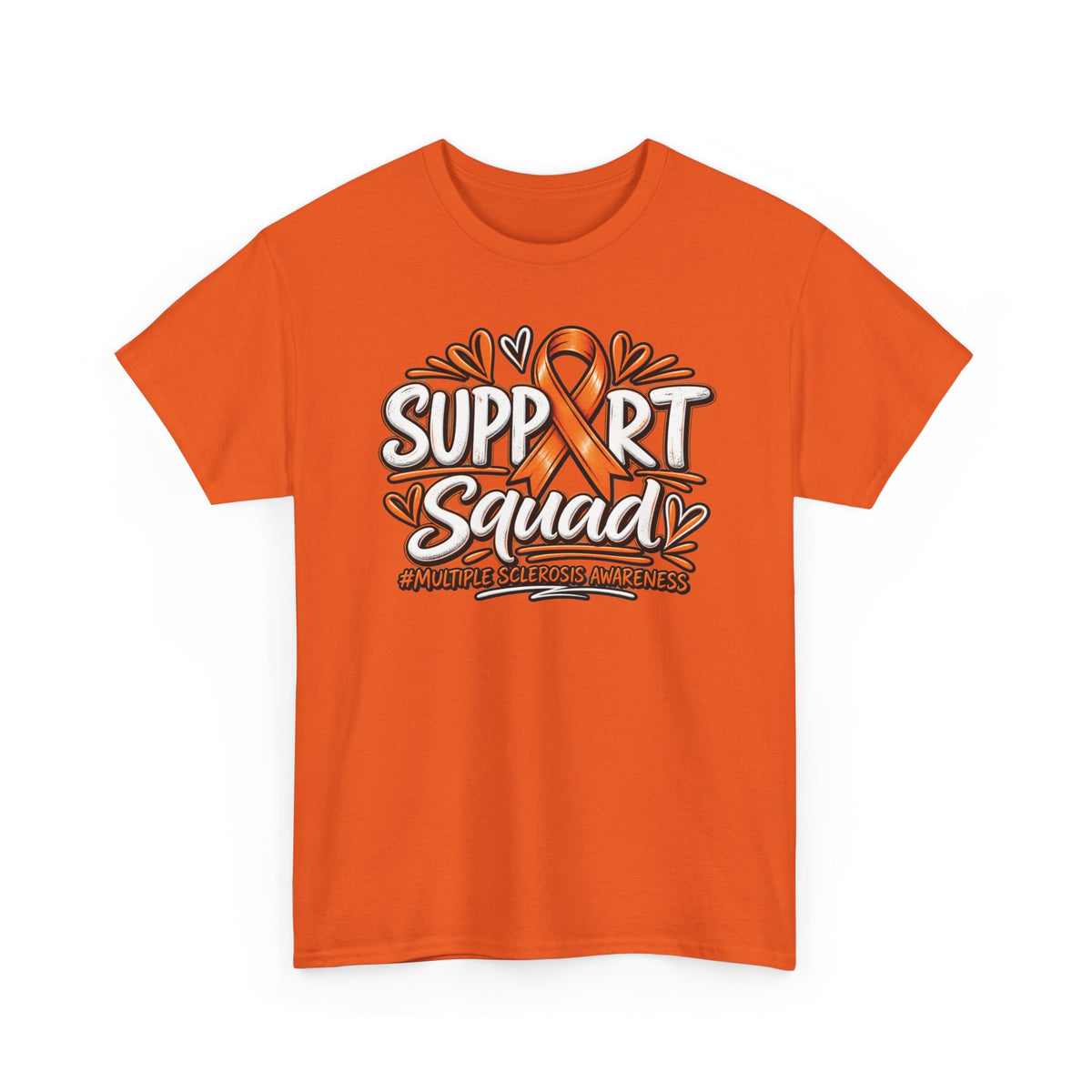 Multiple Sclerosis Squad Tee | Orange Awareness Ribbon, Leukemia Awareness