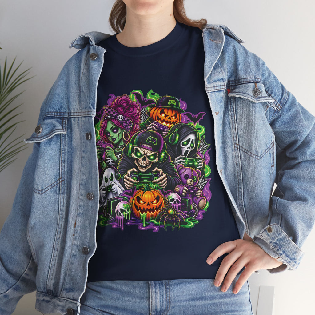 Spooky Halloween Monsters T-Shirt | Pumpkin, Ghost, Witch, Skeleton