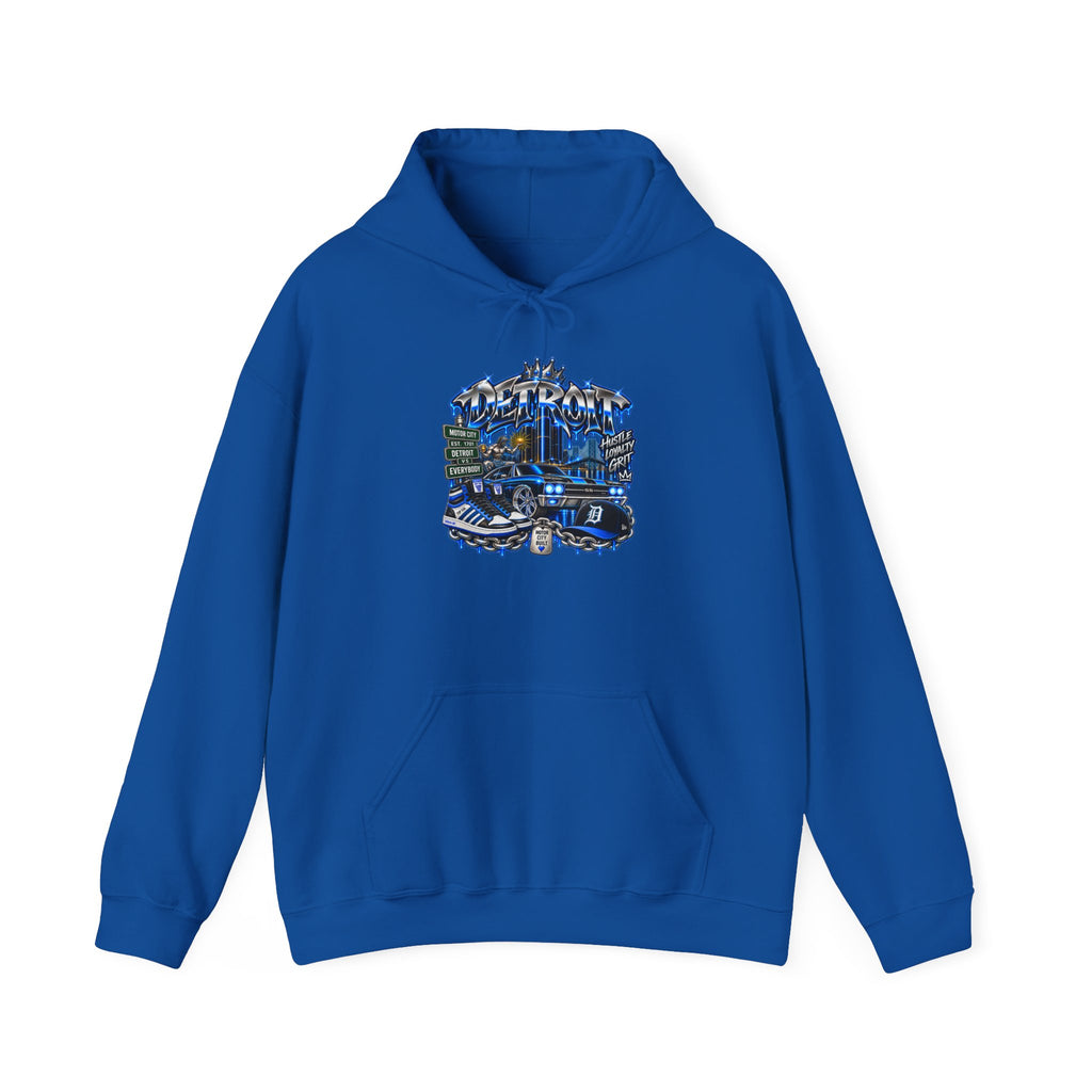 Detroit Cityscape collage Hoodie | 313 skyline graphic sweatshirt