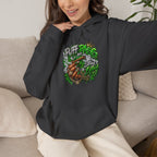Puff Pass Stay Lifted Hoodie | Cannabis Leaf, Smoky Hand Illustration