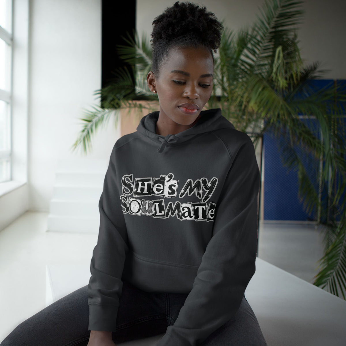 She's My Soulmate  Couples Romantic  Quote Hoodie
