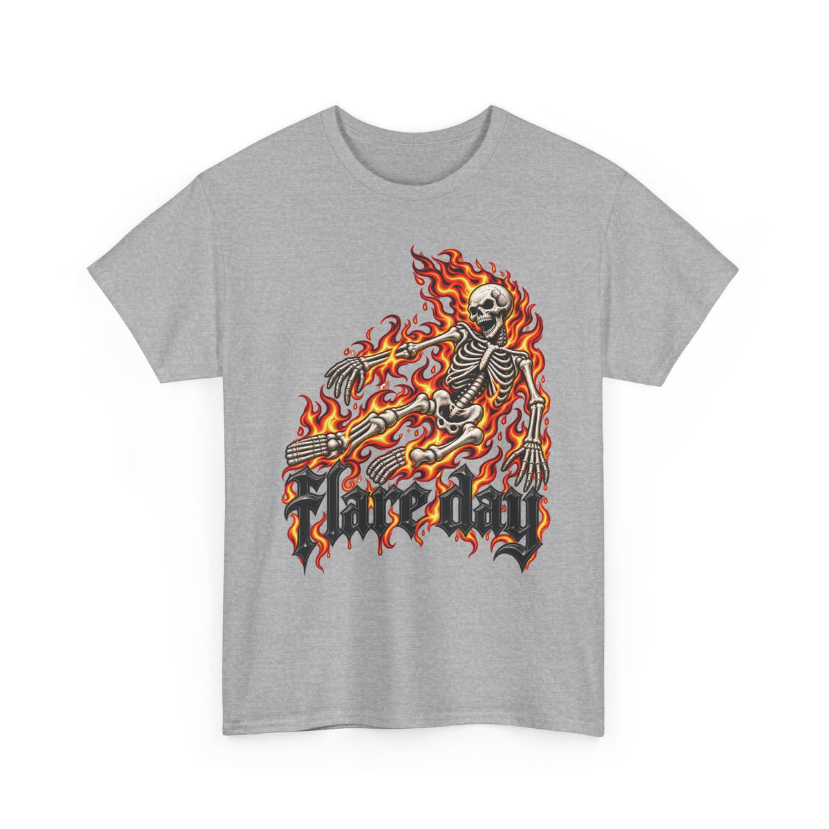 Flair Day Multiple Sclerosis Tee | Skull Flames Graphic Shirt