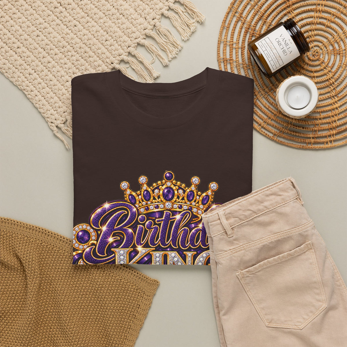 Birthday King Crown Graphic T-Shirt