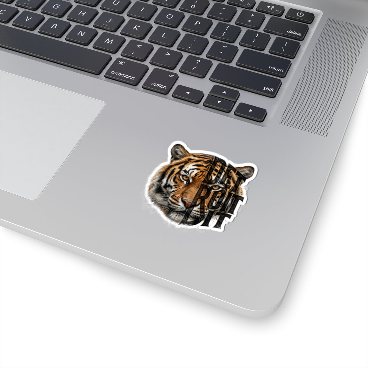 Tiger Face with 'Do It or Quit' Text Sticker | Kiss-Cut Vinyl Decal