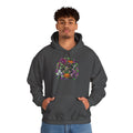 Spooky Halloween Skull Pumpkin Floral Hoodie | Haunted Garden Sweatshirt