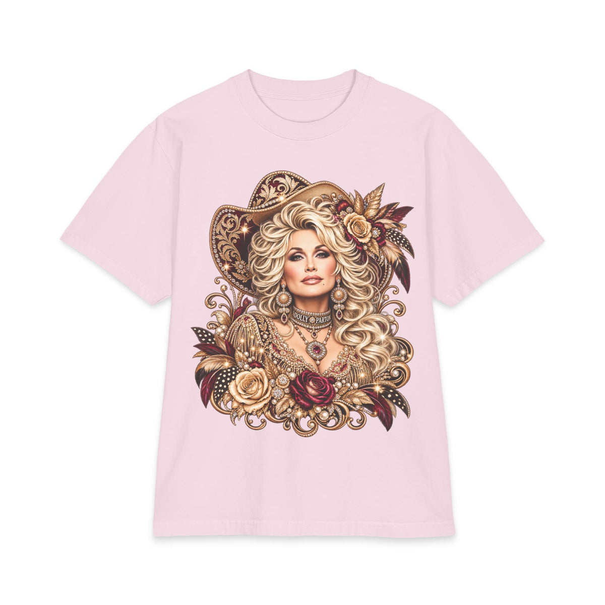 Dolly Floral Portrait T-Shirt | Butterfly 'Love Always' Back