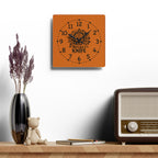 She got a knife acrylic wall clock | Halloween horror decor, orange skull design