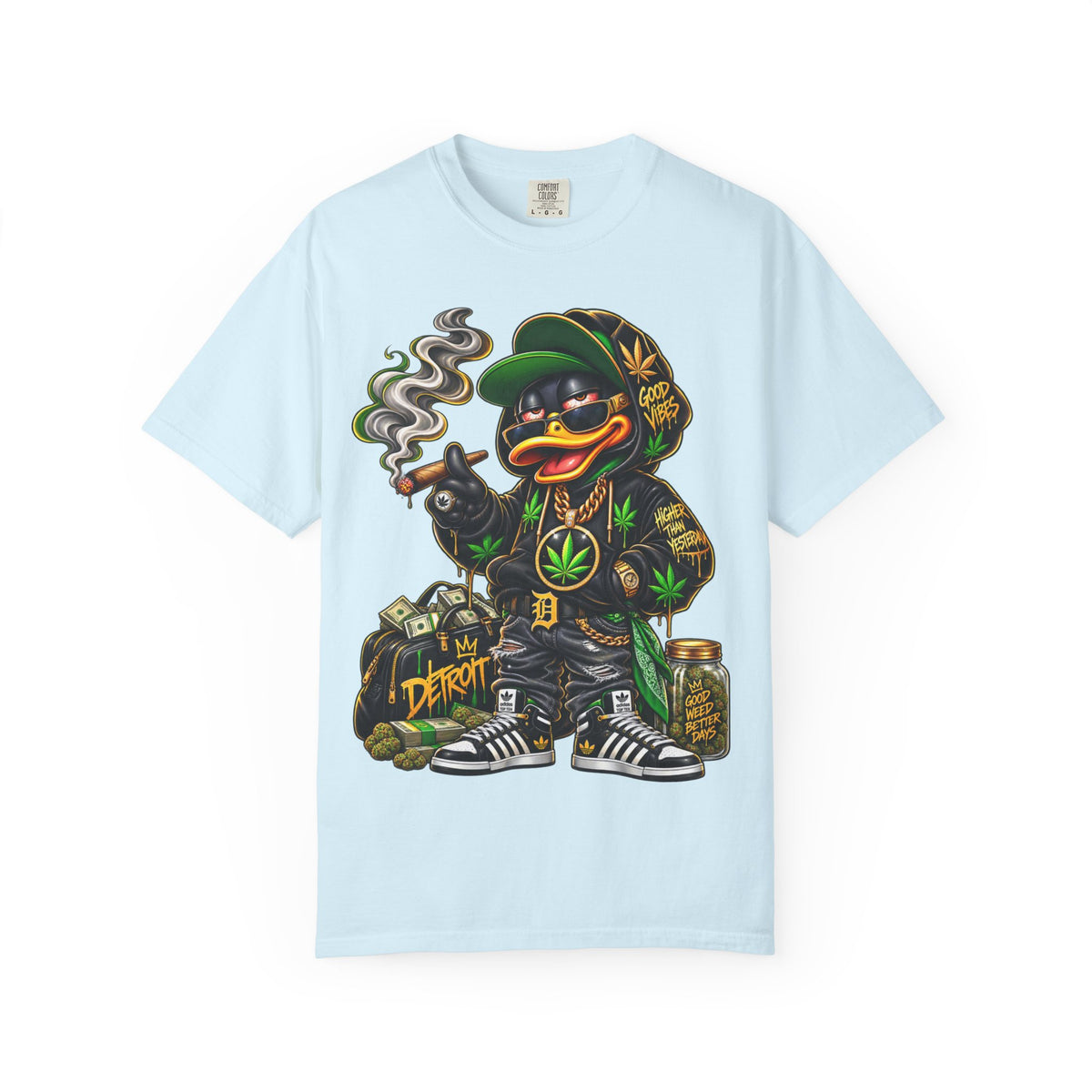 Weed Duck Character T-shirt | Smoking Duck Graphic Tee