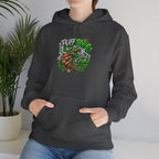 Puff Pass Stay Lifted Hoodie | Cannabis Leaf, Smoky Hand Illustration