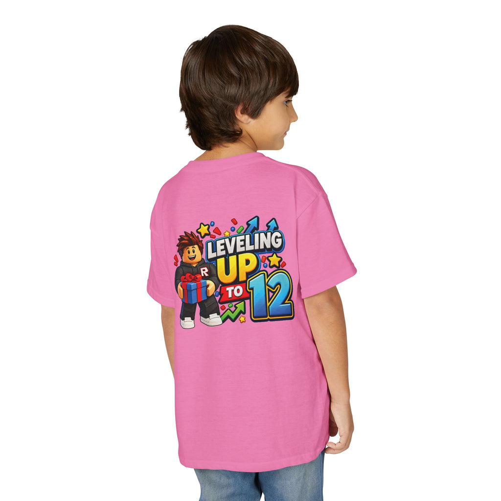 Youth Roblox Birthday T-Shirt – Leveling Up to 12