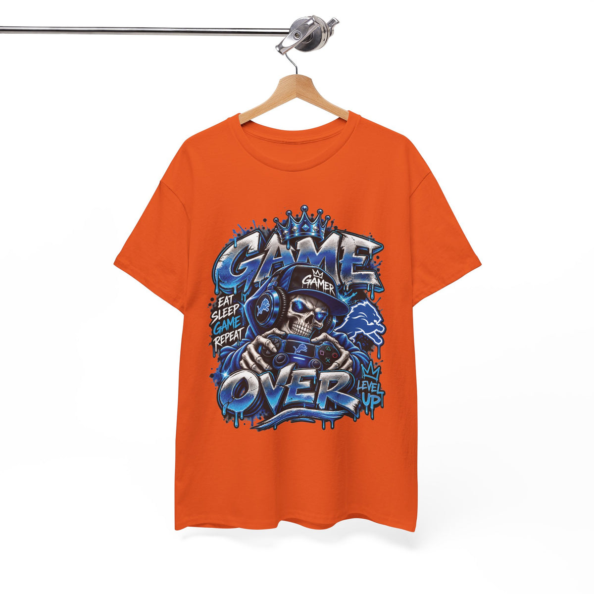 Game Over Skull Gamer Tee | Video Game Controller Graphic Shirt
