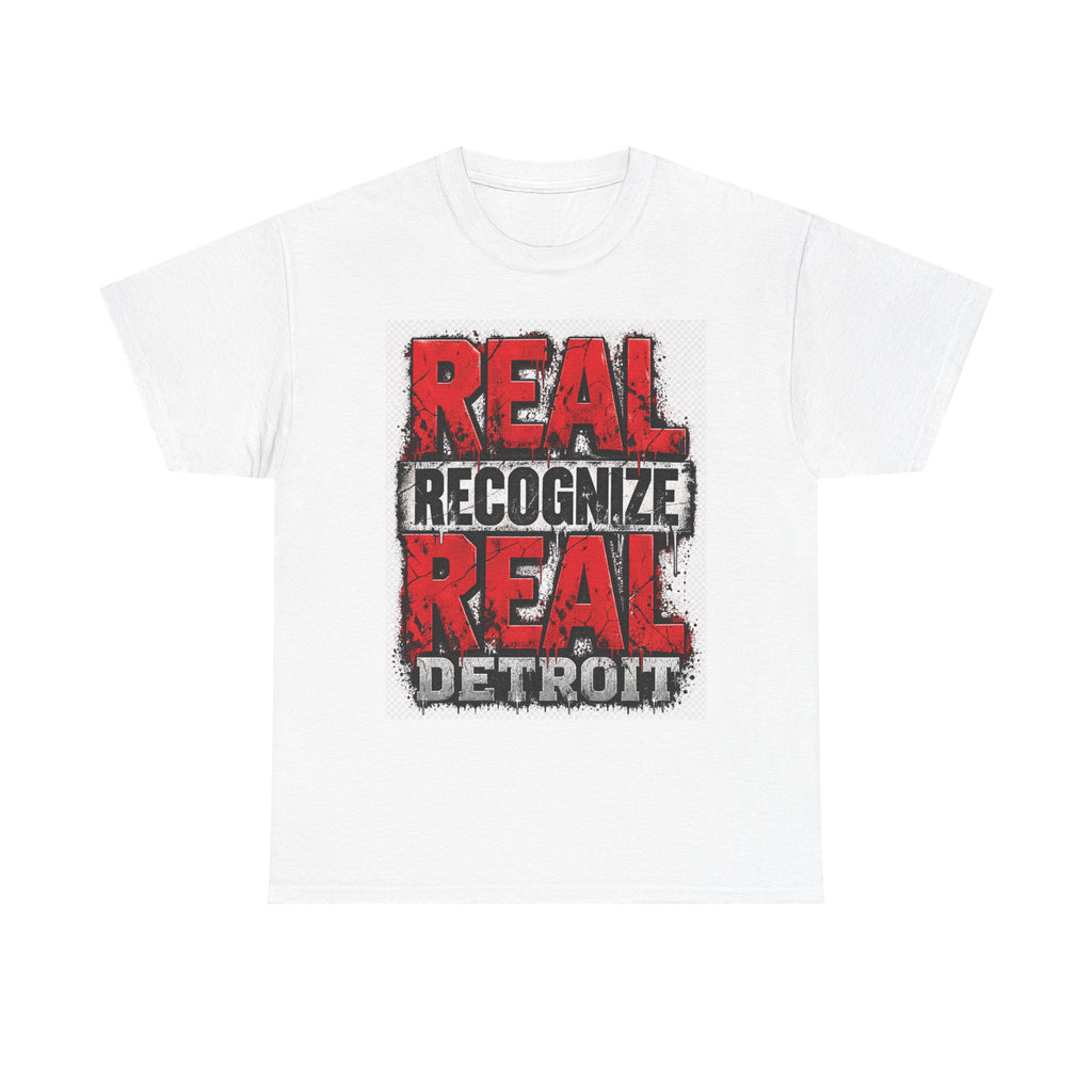 Real Recognize Real Detroit T-Shirt | Detroit Pride Typography Tee