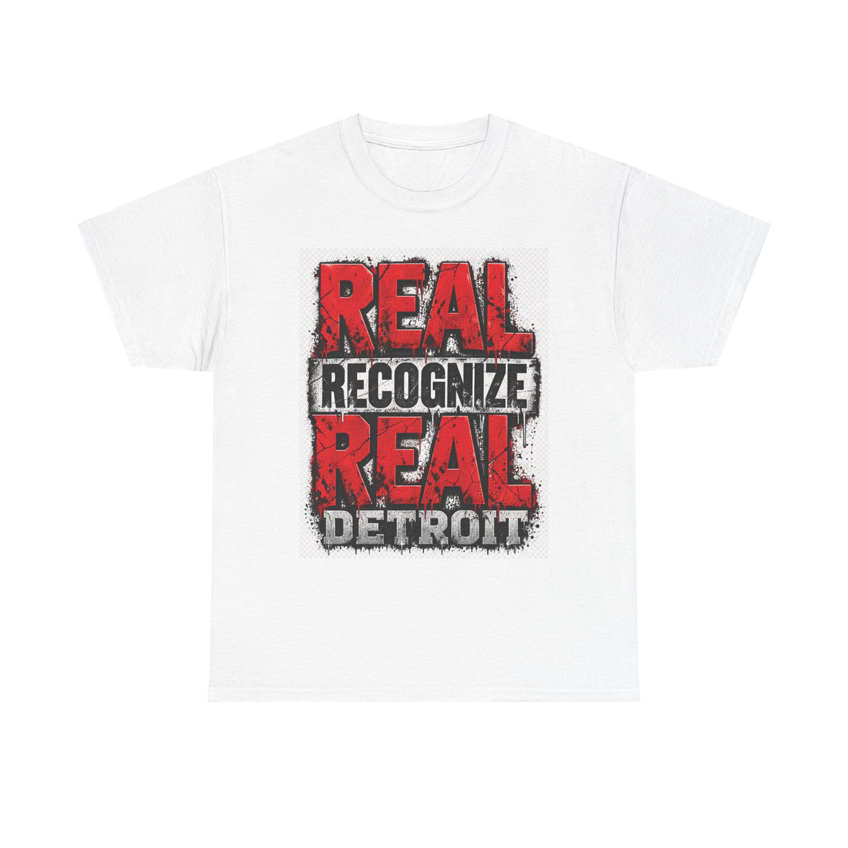 Real Recognize Real Detroit T-Shirt | Detroit Pride Typography Tee